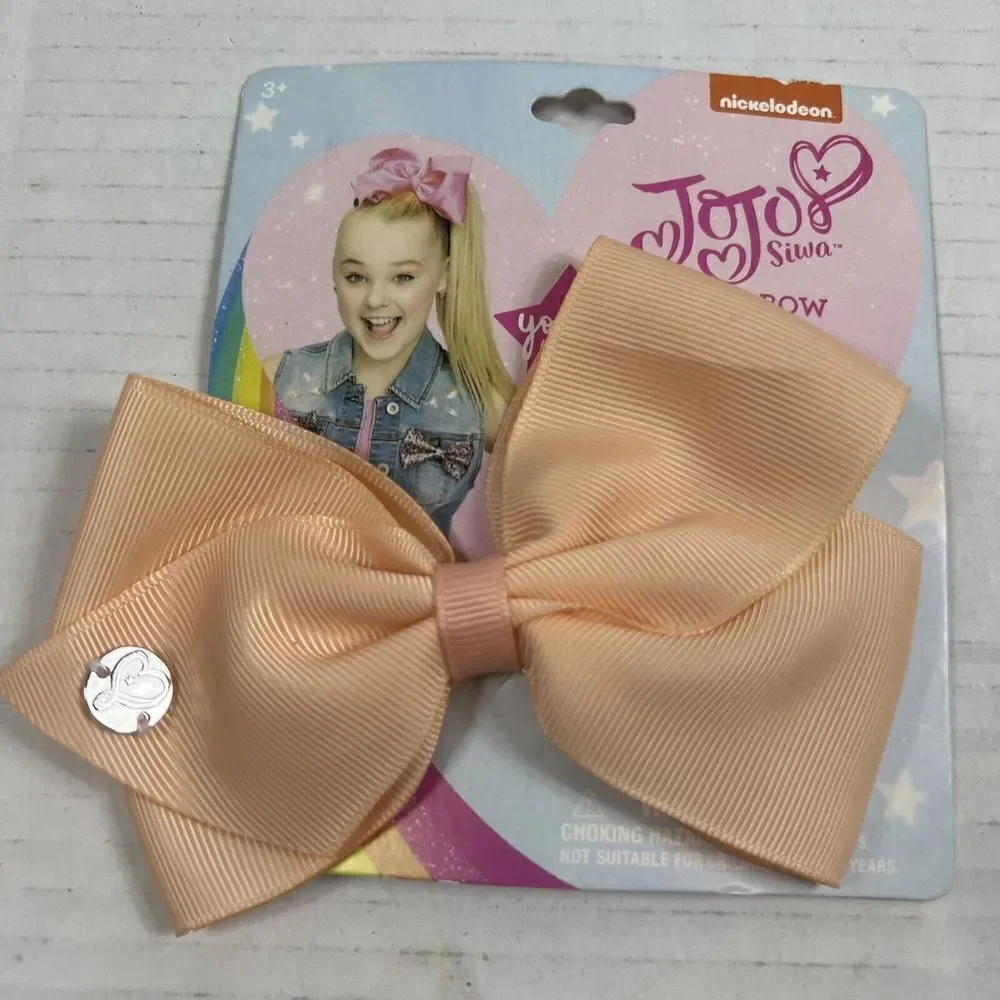 Nickelodeon JoJo Siwa Girls Signature Collection Basic Hair Bow Clip Peach